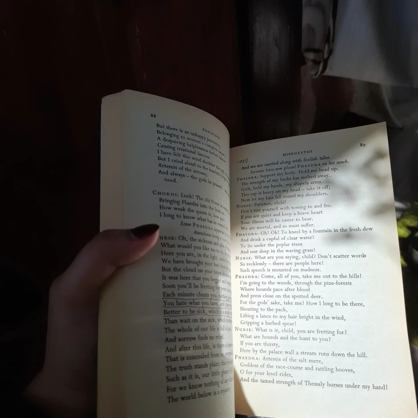 reading in the balcony